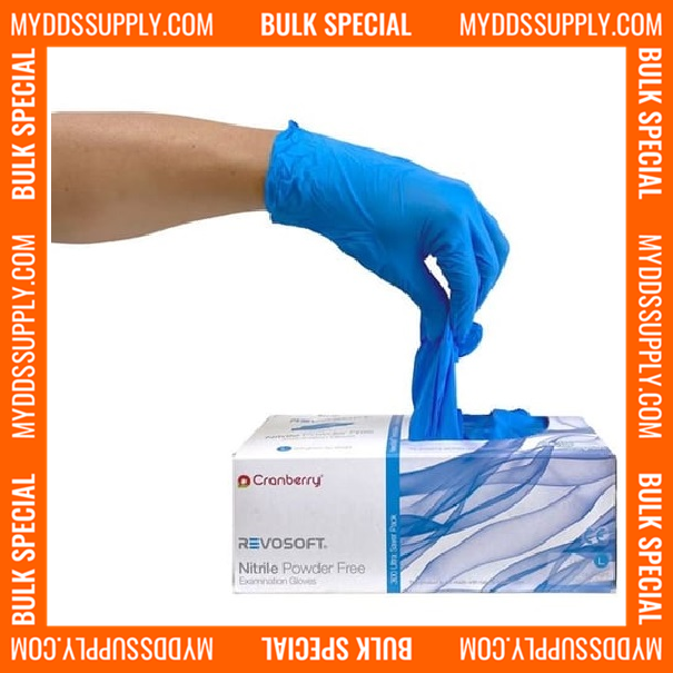 18000 Medium Cranberry Revosoft Nitrile Powder-Free Examination Gloves (60 Box of 300) *Bulk Special*