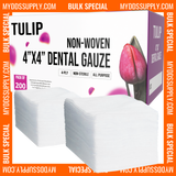 6,000 TULIP 4x4 4-Ply Non-Sterile Non-Woven Dental Gauze Sponges 4" x 4" *Bulk Special*