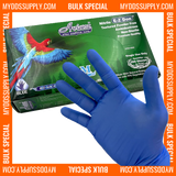 10,000 Medium Blossom Avianz E-Z Don Blue Nitrile Powder Free Examination Gloves (50 Boxes) *Bulk Special*