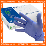 10,000 Medium Nitouch Blue Nitrile 2.8 mil Powder Free Examination Gloves (50 Boxes of 200) *Bulk Special*