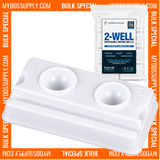 2000 Disposable Dental 2-Well Mixing Wells (10 Bags of 200) *Bulk Special*