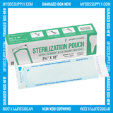 Worn Box-New 1000 2.75" x 10" Self-Sealing Sterilization Pouches by PlastCare USA