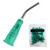 100 x Green Flow Pre-Bent Applicator Needle Tips, 21 Gauge (1 Bag of 100) - My DDS Supply
