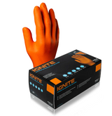 6000 Medium Aurelia Ignite 7 mil Orange Heavy Duty Grip Diamond Texture Nitrile Gloves (60 Boxes) *Bulk Special*