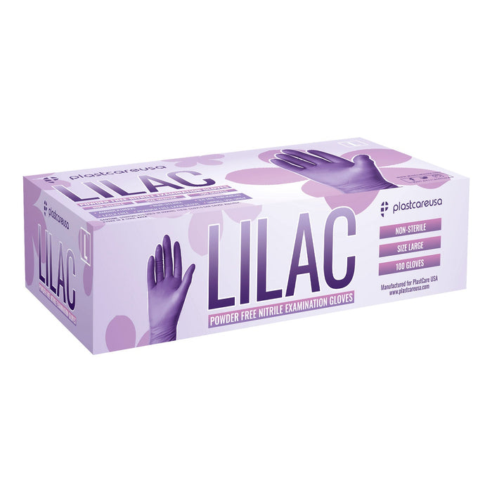 1000 LARGE Lavender Nitrile Exam Premium Gloves (Powder & Latex Free), PlastCare USA Lilac - My DDS Supply