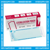 Worn Box-New 1000 3.5" x 10" Self-Sealing Sterilization Pouches by PlastCare USA (Warehouse Deal) - My DDS Supply