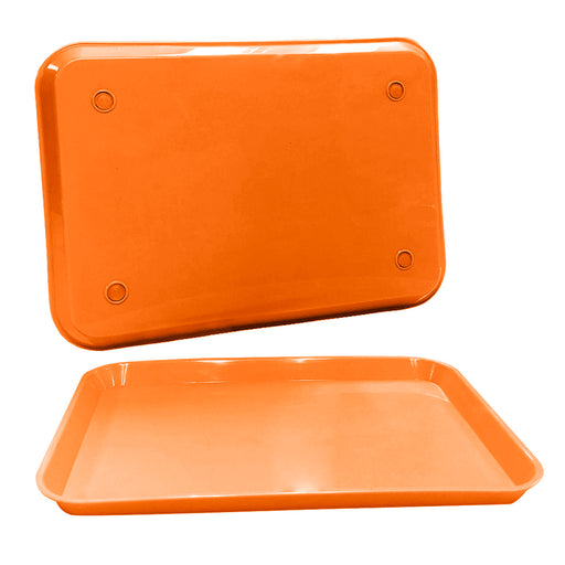 Orange Dental Set Up Instrument Autoclave Flat Tray, 13 1/4″ x 9 3/4″ (Ritter Size B) by PlastCare USA - My DDS Supply