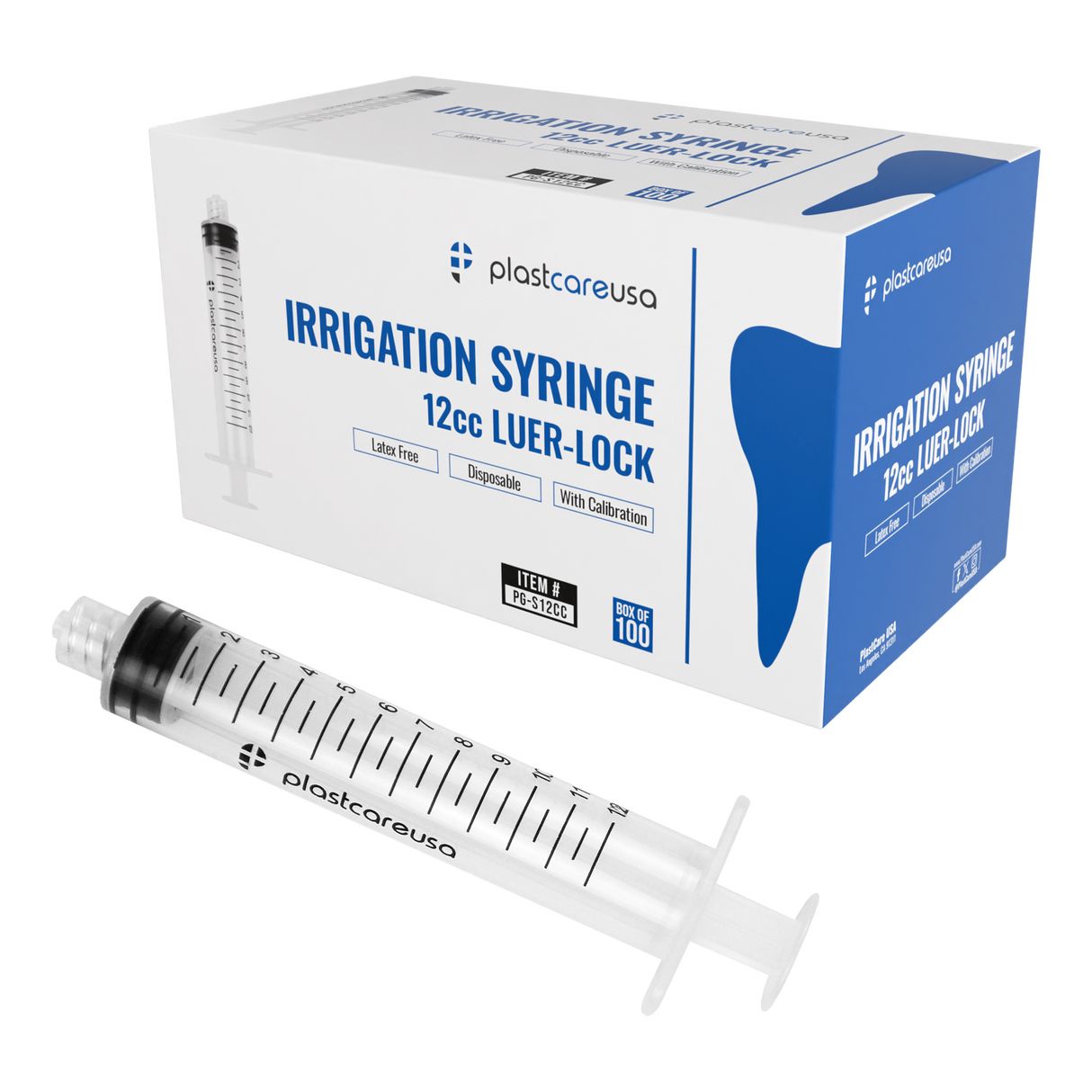 100 12ml (12cc) Luer Lock Disposable Syringes – Non-Sterile for Saline, Oral Medicine, and Precision Use