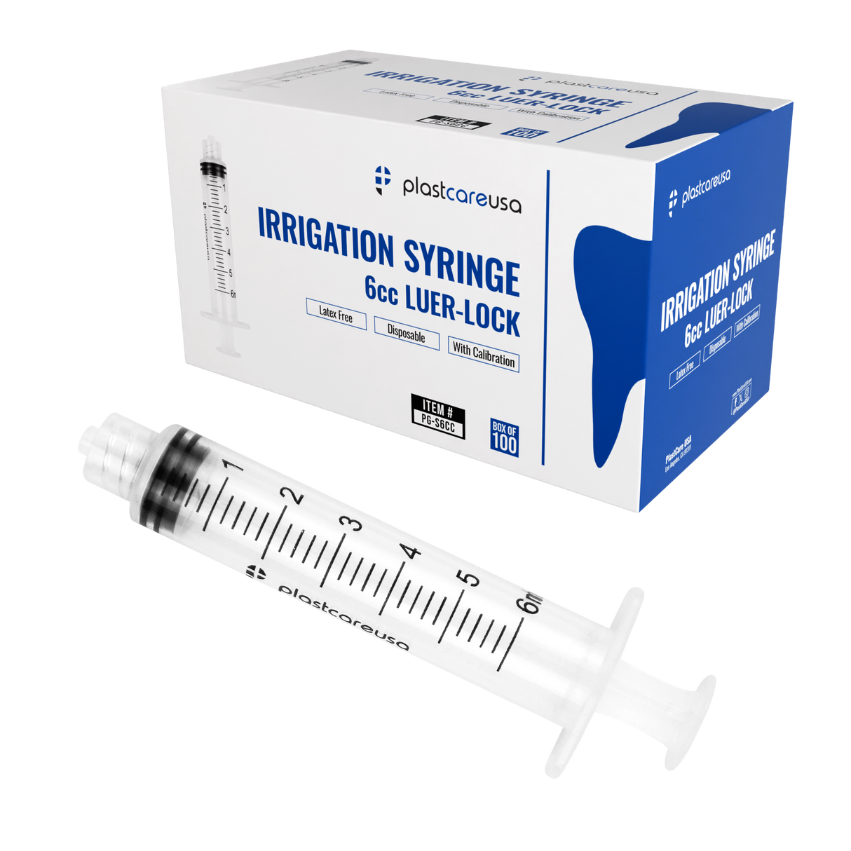 100 6ml (6cc) Luer Lock Disposable Syringes – Non-Sterile for Saline, Oral Medicine, and Precision Use