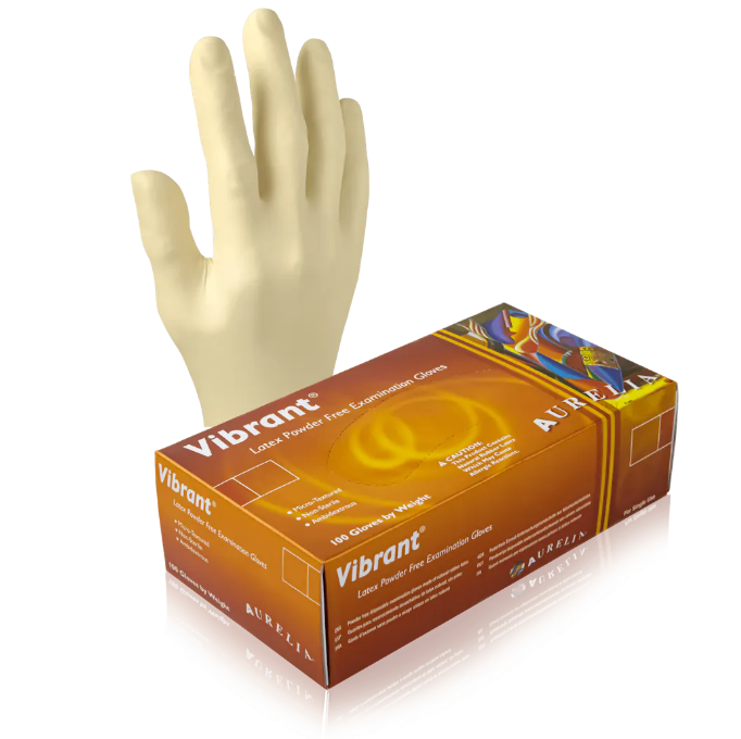 6000 XL Extra Large Aurelia Vibrant White 5 mil Latex Gloves (60 Boxes) *Bulk Special*