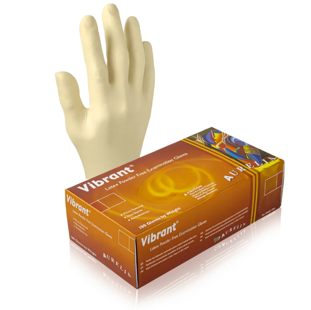 Bulk case of Aurelia Vibrant latex gloves