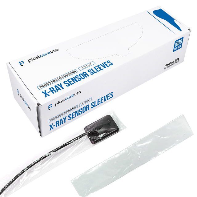 10,000 8" x 1 5/8" Plastic Digital X-Ray Sensor Cover Sleeves (20 Box of 500)