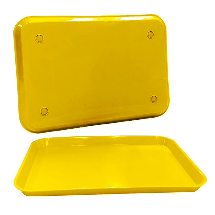 20 x Yellow Dental Set Up Instrument Autoclave Flat Tray, 13 1/4″ x 9 3/4″ (Ritter Size B) by PlastCare USA