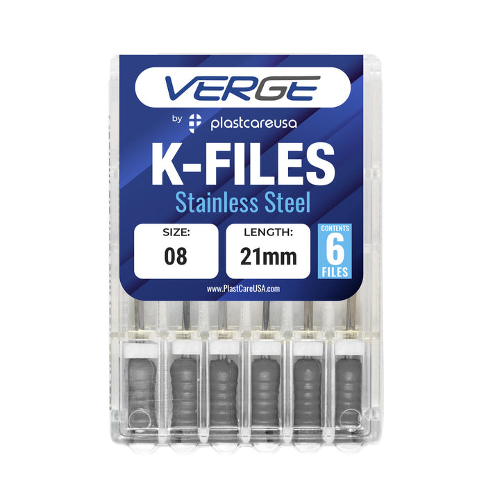 Size 8 21mm Endo K-Files, Endodontic K Files (Stainless Steel) - My DDS Supply