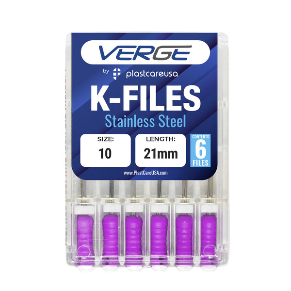 Size 10 21mm Endo K-Files, Endodontic K Files (Stainless Steel) - My DDS Supply