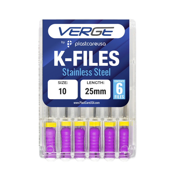Size 10 25mm Endo K-Files, Endodontic K Files (Stainless Steel) - My DDS Supply