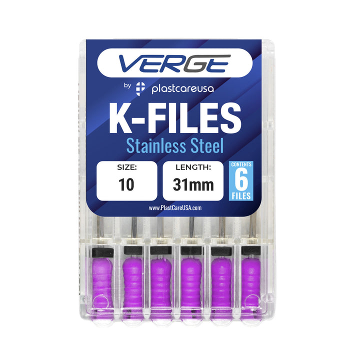 Size 10 31mm Endo K-Files, Endodontic K Files (Stainless Steel) - My DDS Supply