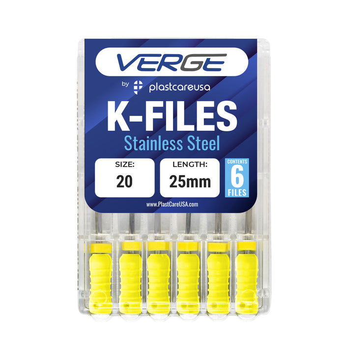 Size 20 25mm Endo K-Files, Endodontic K Files (Stainless Steel) - My DDS Supply