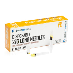 27G Long Disposable Sterile Dental Needles (Box of 100 Perforated Opening)
