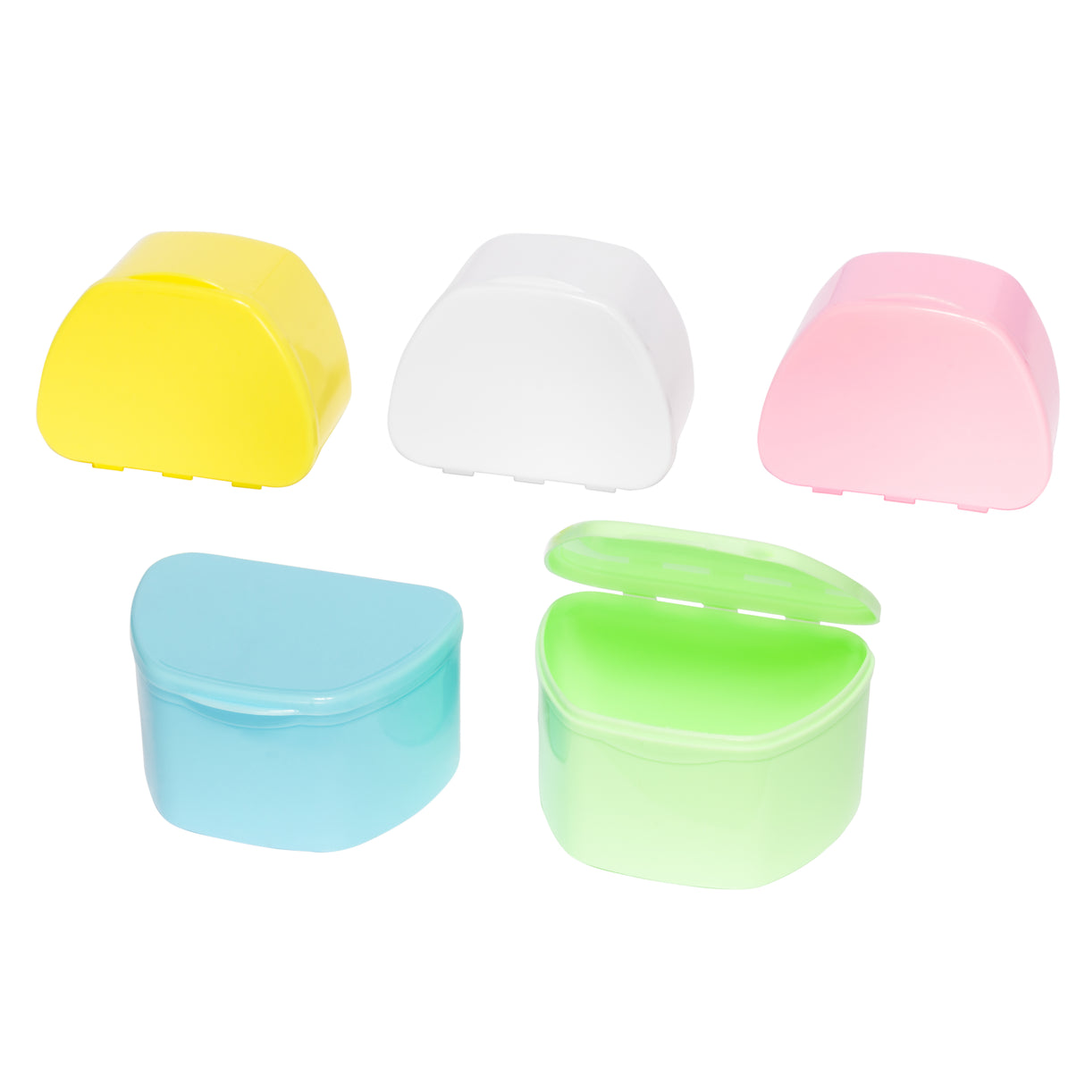 Assorted 5 Pack Denture Case Bath Holders for Retainers Teeth Guards (Individually Sealed) - My DDS Supply