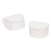 White 40 Pack Bulk Denture Case Bath Holders for Retainers Teeth Guards (Individually Sealed) - My DDS Supply