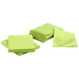 Absorbent lime green dental bib towels, 13 x 18 in