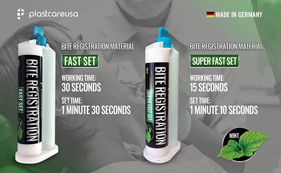 20 Fast Bite Registration Material (Fast Set) (20 50ml Cartridges) by PlastCare USA - My DDS Supply