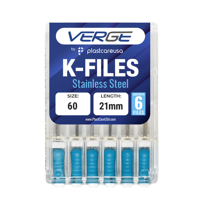 Size 60 21mm Endo K-Files, Endodontic K Files (Stainless Steel) - My DDS Supply