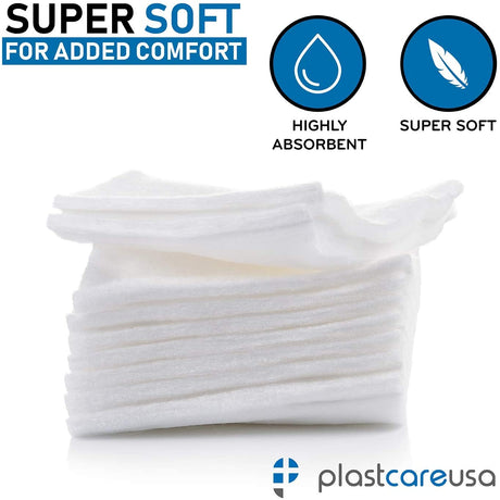 5000 2x2 4-Ply Non Woven, Non-Sterile Cotton Dental Gauze Sponges by PlastCare USA - My DDS Supply