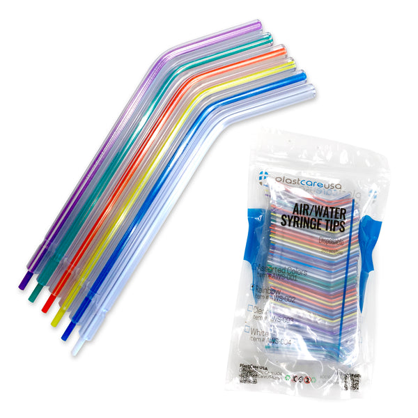 1000 x Assorted Air-Water Syringe Tips (4 Bags of 250) by PlastCare USA - My DDS Supply