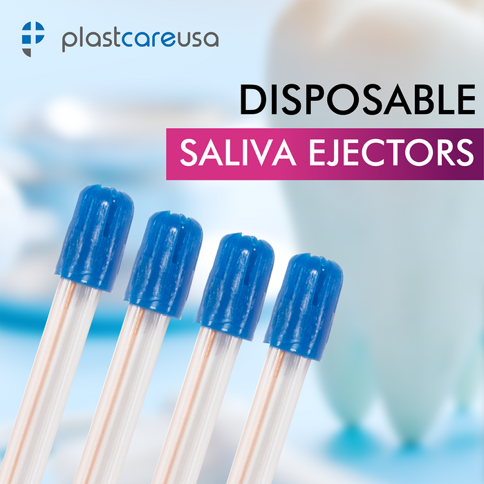 6000 Clear Body Blue Tip Saliva Ejectors (60 Bags, 6 Cases) - My DDS Supply