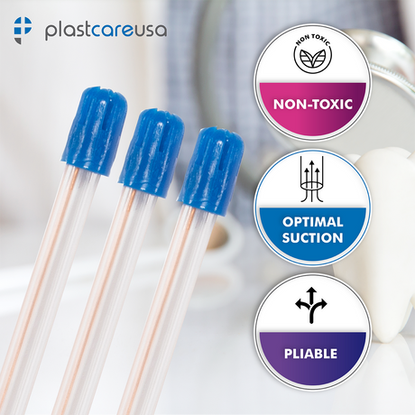 6000 Clear Body Blue Tip Saliva Ejectors (60 Bags, 6 Cases) - My DDS Supply
