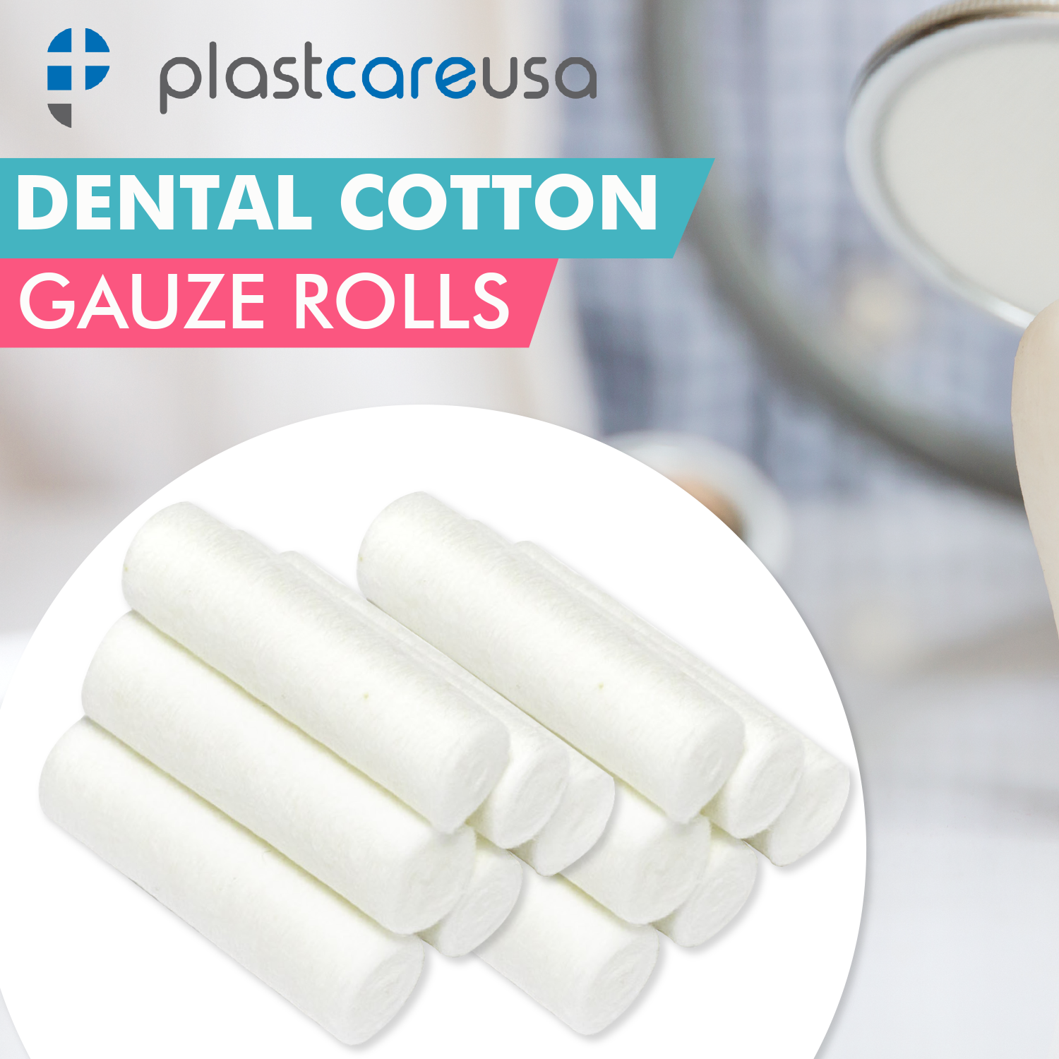 10,000 Plain Wrapped Cotton Rolls 1-1/2" x 3/8", (#2 Medium) by PlastCare USA - My DDS Supply