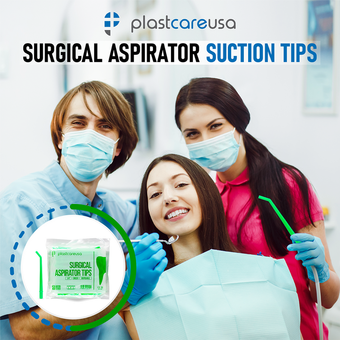 25 x Large Green 1/4" Dental Surgical Aspirator Tips (1 Bag) - My DDS Supply