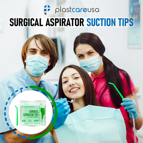 250 x Large Green 1/4" Dental Surgical Aspirator Aspirating Suction Tips (10 Bags) - My DDS Supply