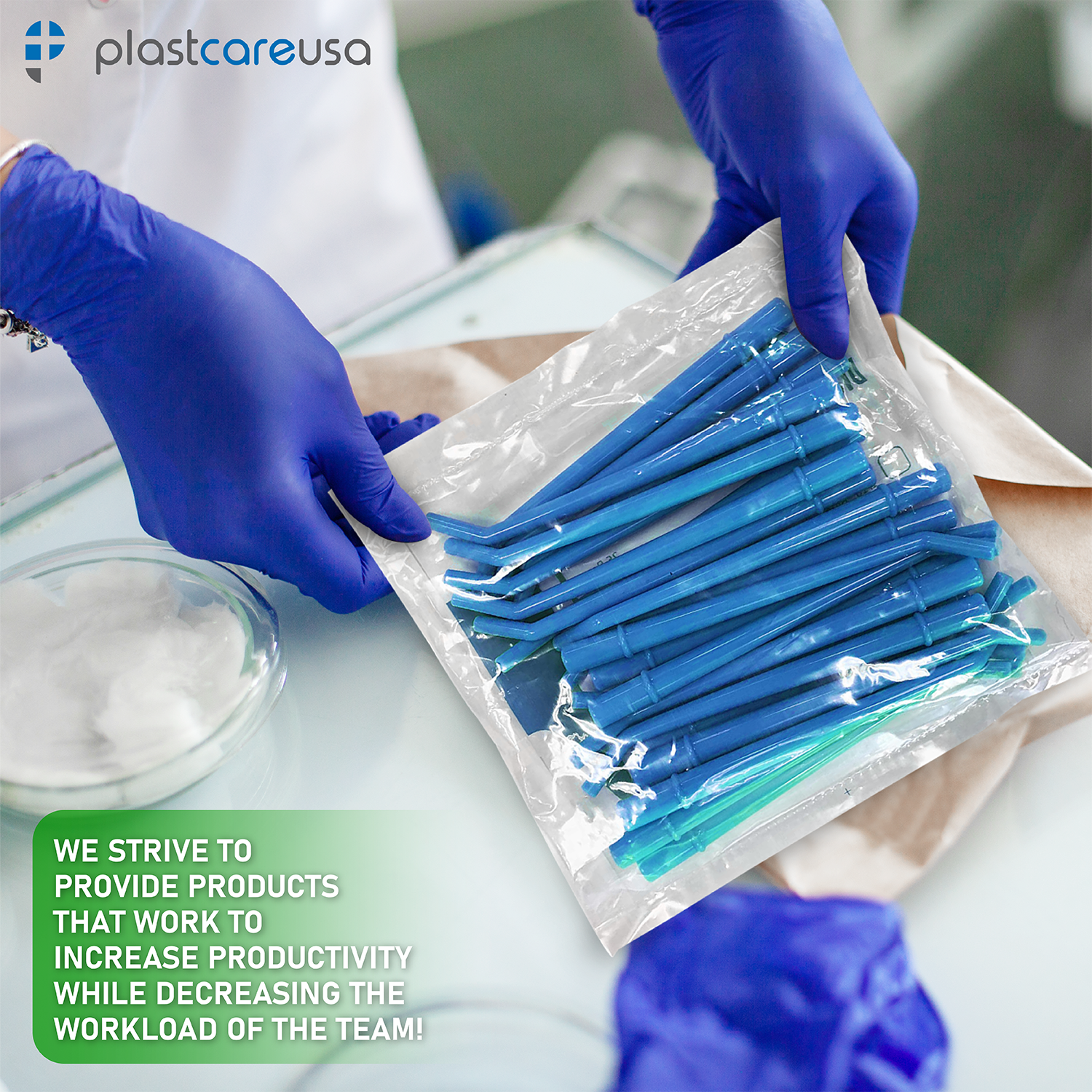 250 x Small Blue 1/16" Surgical Aspirator Aspirating Suction Tips (10 Bags) - My DDS Supply