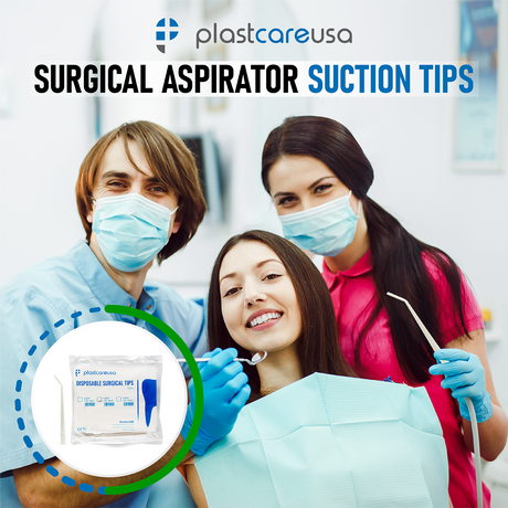 250 x Medium White 1/8" Dental Surgical Aspirator Aspirating Suction Tips (10 Bags) - My DDS Supply
