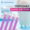6000 Purple Body Clear Tip Saliva Ejectors (60 Bags, 6 Cases) by PlastCare USA - My DDS Supply