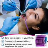 6000 Purple Body Clear Tip Saliva Ejectors (60 Bags, 6 Cases) by PlastCare USA - My DDS Supply