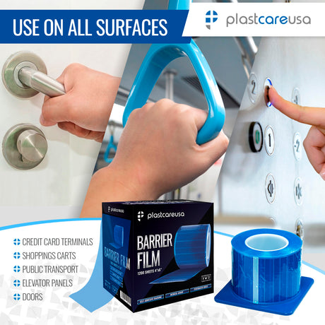 8 x Blue Barrier Film, 4" x 6", 1200 Sheets (1 Case of 8 Rolls) - My DDS Supply
