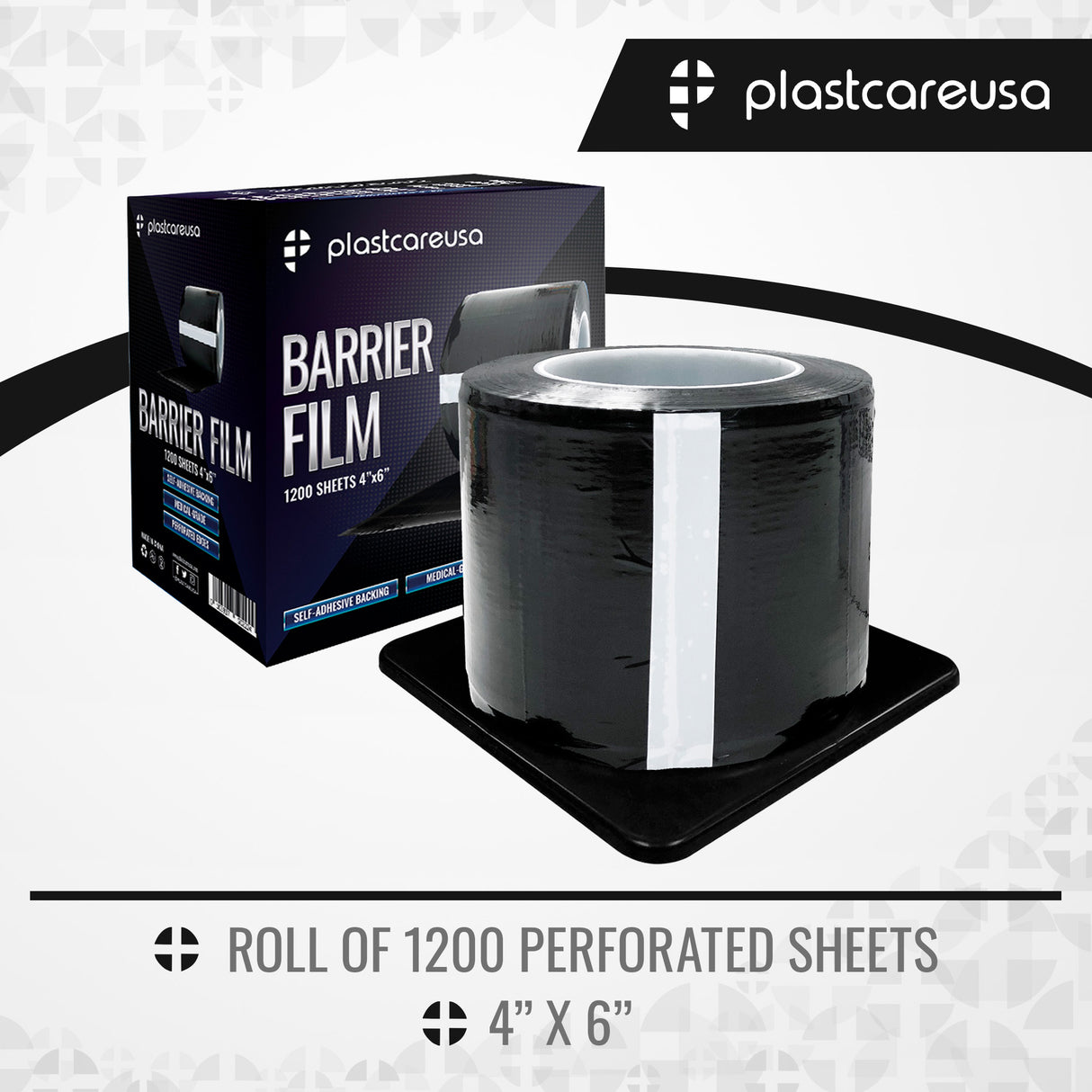 8 x Black Barrier Film, 4" x 6", 1200 Sheets (1 Case of 8 Rolls) - My DDS Supply