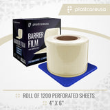 8 x Clear Barrier Film, 4" x 6", 1200 Sheets (1 Case of 8 Rolls) - My DDS Supply