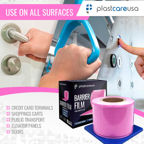 8 x Pink Barrier Film, 4" x 6", 1200 Sheets (1 Case of 8 Rolls) - My DDS Supply