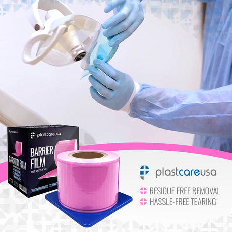 8 x Pink Barrier Film, 4" x 6", 1200 Sheets (1 Case of 8 Rolls) - My DDS Supply