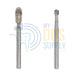 10 FG5 19mm Round Carbide Dental Burs for High Speed Handpiece Friction Grip - My DDS Supply