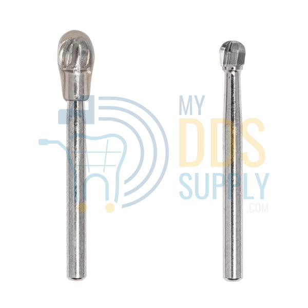 10 FG7 19mm Round Carbide Dental Burs for High Speed Handpiece Friction Grip - My DDS Supply