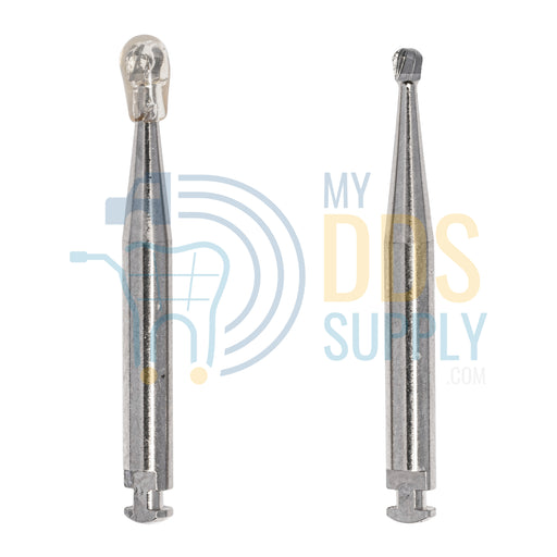 10 RA4 Round Carbide Dental Burs for Slow Speed Handpiece Right Angle Latch - My DDS Supply