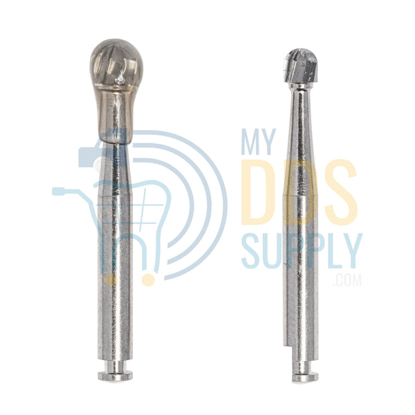 100 RA8 Round Carbide Dental Burs for Slow Speed Handpiece Right Angle Latch - My DDS Supply