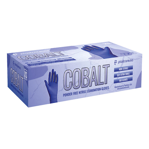 1000 MEDIUM Cobalt Indigo Blue Nitrile Exam Premium Gloves (Powder & Latex Free), PlastCare USA COBALT - My DDS Supply