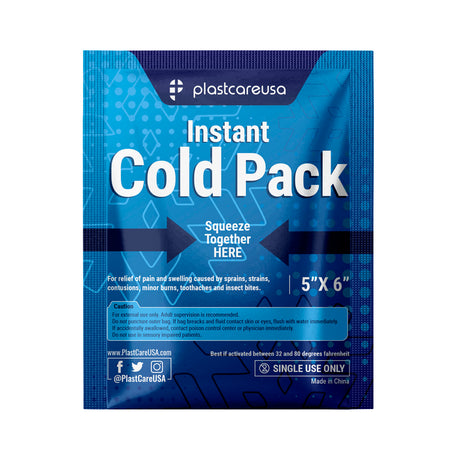 100 Bulk 5" x 6" Instant Cold Packs for Pain Relief, Swelling, Sprains (4 Cases of 25 Disposable Packs) - My DDS Supply